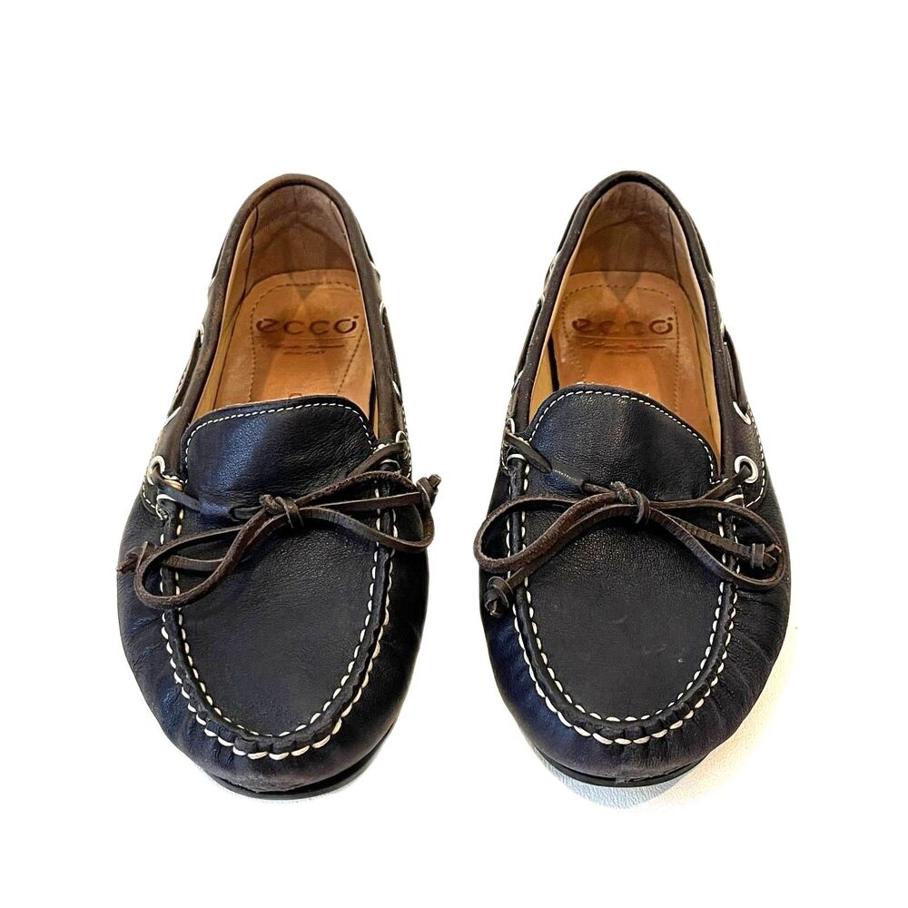 Ecco Women's Driving Moccasins Loafers Dark Chocolate Brown Size 37/6.5